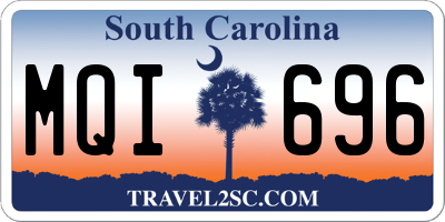 SC license plate MQI696