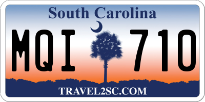SC license plate MQI710