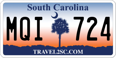 SC license plate MQI724