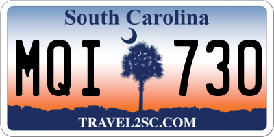 SC license plate MQI730