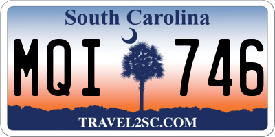 SC license plate MQI746