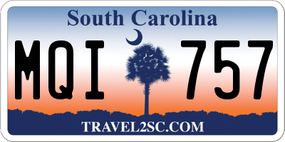 SC license plate MQI757
