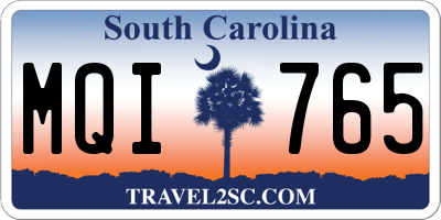 SC license plate MQI765