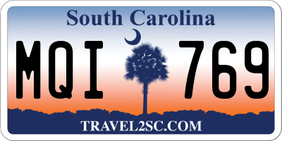 SC license plate MQI769