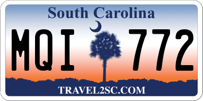 SC license plate MQI772