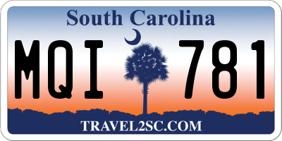 SC license plate MQI781