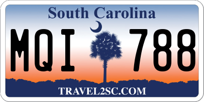 SC license plate MQI788