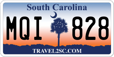 SC license plate MQI828