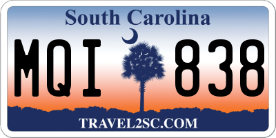 SC license plate MQI838