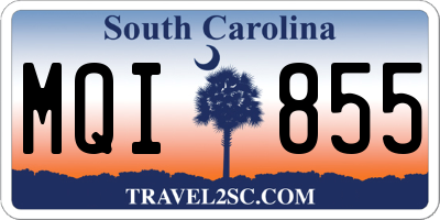 SC license plate MQI855