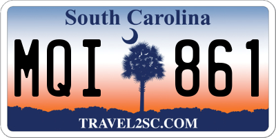 SC license plate MQI861