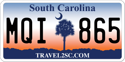 SC license plate MQI865