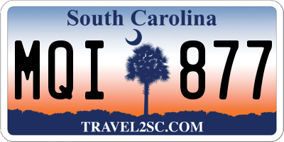 SC license plate MQI877
