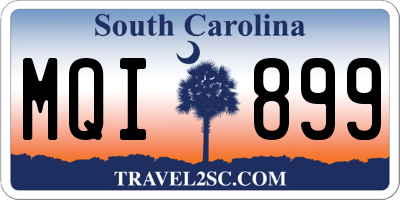 SC license plate MQI899