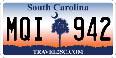 SC license plate MQI942