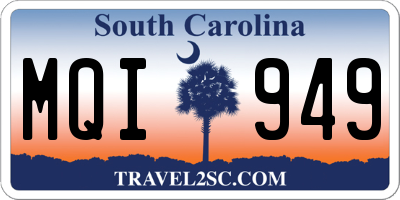 SC license plate MQI949