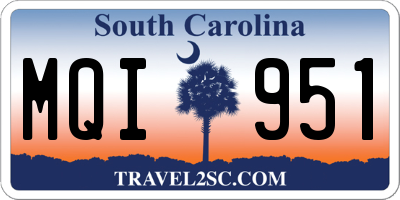 SC license plate MQI951