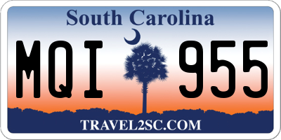 SC license plate MQI955