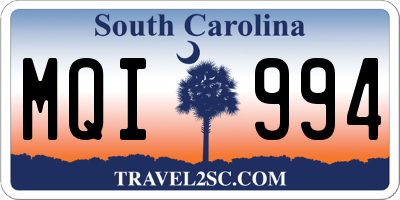 SC license plate MQI994