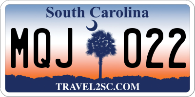 SC license plate MQJ022