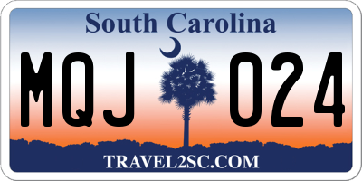 SC license plate MQJ024