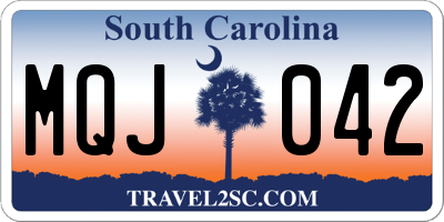 SC license plate MQJ042