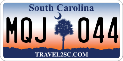 SC license plate MQJ044