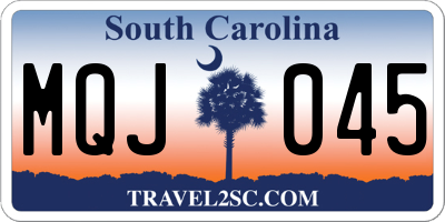 SC license plate MQJ045