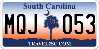 SC license plate MQJ053