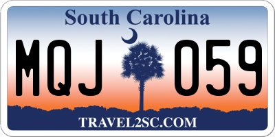 SC license plate MQJ059