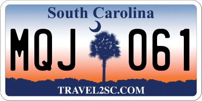 SC license plate MQJ061