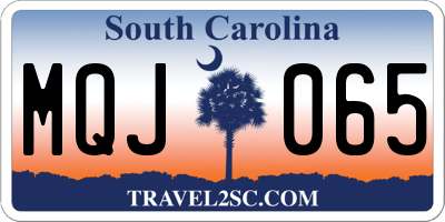 SC license plate MQJ065