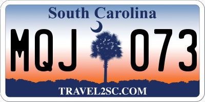 SC license plate MQJ073