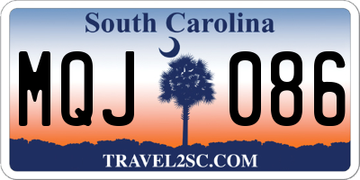 SC license plate MQJ086