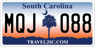 SC license plate MQJ088