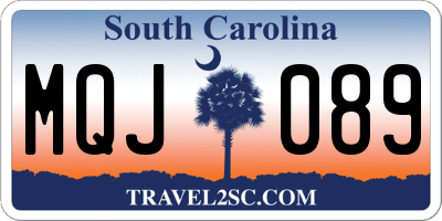 SC license plate MQJ089