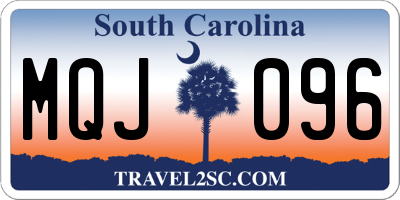 SC license plate MQJ096