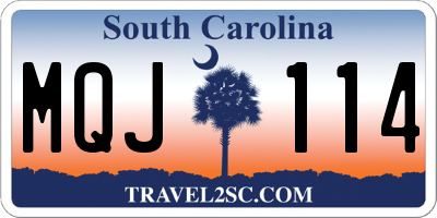 SC license plate MQJ114