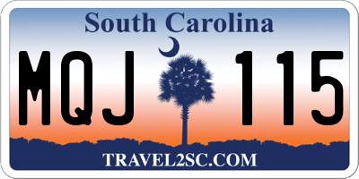 SC license plate MQJ115
