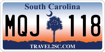 SC license plate MQJ118