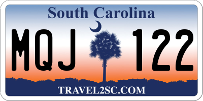 SC license plate MQJ122