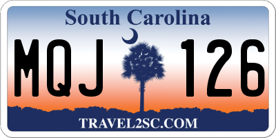 SC license plate MQJ126