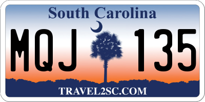 SC license plate MQJ135