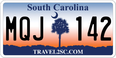 SC license plate MQJ142