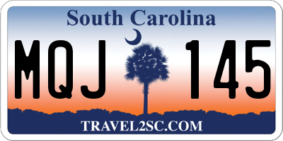 SC license plate MQJ145