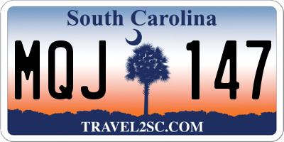 SC license plate MQJ147