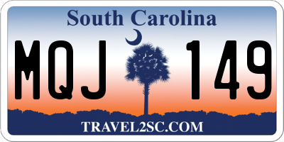 SC license plate MQJ149