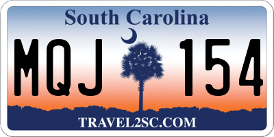 SC license plate MQJ154
