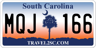 SC license plate MQJ166