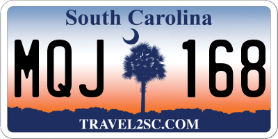 SC license plate MQJ168